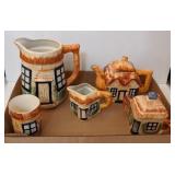 Teapot, C&S, Pitcher & Glass Marked Japan