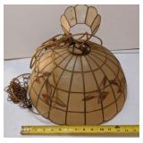 Vintage Hanging Light, Made of Shells
