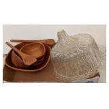 Vintage Acrylic Covered Cake Plate & More