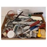 Assorted Kitchen Utensils & Some Flatware