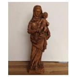 Woman & Baby Carved from a Piece of Wood