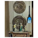 Clown Figurines, Hand Painted Shovel