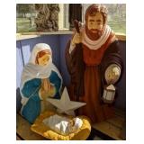 Plastic Lawn Nativity Scene