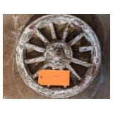 Vintage Concrete Ornamental Wheel