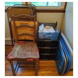 Wooden Chair, Metal Chairs & Storage Drawers