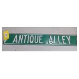 Antique Alley Metal Sign, Approx 36" w