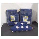 Two Sets of Navy Top-Tab Panels