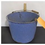 Granite Bucket w/Wooden Handle