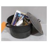 Granite Dutch Oven, Approx 8.5" h x 14" dia