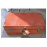 Metal Trunk, Approx 12" h x 30" w x 15.5" d