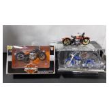 3 Die Cast Harley Davidson Bikes