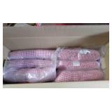 NIB 6 Red/White Gingham Cushions