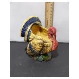 Turkey Planter, Japan, Approx 4.5" h