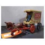 Cast Ice Wagon 11"x3"x6"