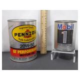 Pennzoil & Mobil Can Banks