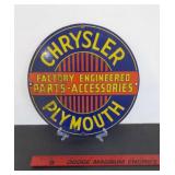 Metal Chrysler Sign, Approx 11? dia