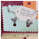 Vintage Sterling Earrings w/Rhinestones