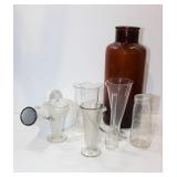 Large lot of medical beakers