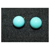 14 k and Turquoise stud earrings