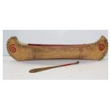 algonquin indian birchbark collectible canoe 1940