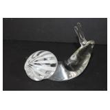 Vintage Glass Signed Snail
