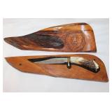Bill Gerber Carved Knife with Case