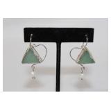 Sterling Chastain Signed Earrings