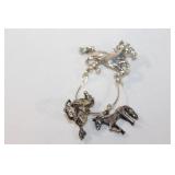 Sterling Silver Horse Pendant & Horses