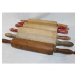 Lot of 6 vintage Wood Rolling pins