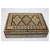 Vintage Mother of Pearl - Wood Inlay Box