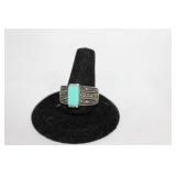 Marcacite and Turquoise? 925 size 9 ring