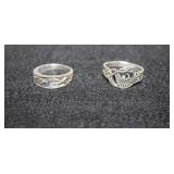 Two sterling silver rings