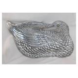 Large vintage metal buck tray