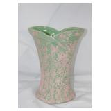 Large McCoy pink and green Brocade vase