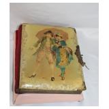 Vintage celluliod photo album music box