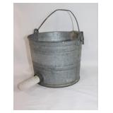 Vintage Galvanized Metal Calf Feeding bucket