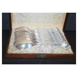 Set of 12 vintage sterling silver spoons in box