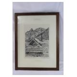 Vintage etching signed R. Zacharias
