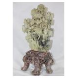 Vintage Asian large soapstone sculpture