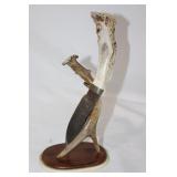 Billy Gerber Hand Carved antler knife