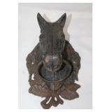 Vintage cast iron wall hanging horse