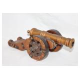 Vintage ceramic cannon-hand painted