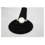 Pear and CZ 925 size 8 ring