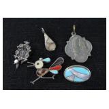 Lot silver necklace charms