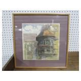 Framed Watercolor Rothenburg ob der Tauber