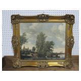 Large Framed Antique Print