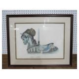 Sue Ellen Cooper Signed Lith - Carousel Horse