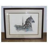 Sue Ellen Cooper Signed Lith - Carousel Horse