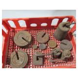 Lot of vintage metal weights