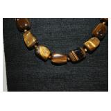 Large Tiger Eye and 925 necklace